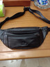 casa-kupsCK男裝真皮腰包男牛皮多功能商務(wù)男包真牛皮運動(dòng)跑步手機腰包胸包 黑色 曬單實(shí)拍圖
