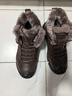 駱駝（CAMEL）冬季新款雪地靴羊毛加絨厚底磨砂牛皮保暖城市戶(hù)外徒步鞋男靴 G13W307076 暗棕 41 曬單實(shí)拍圖