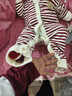 優(yōu)奇嬰兒秋冬連體衣喜慶寶寶冬裝超萌可愛(ài)嬰幼兒衣服保暖毛衣外出哈衣 紅色 80cm 曬單實(shí)拍圖
