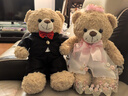新婚禮物新款高檔壓床娃娃一對結婚喜字抱枕婚慶公仔小熊婚房擺件 【婚紗熊公仔】?jì)芍唬ㄒ粚Γ?【小號】40cm 曬單實(shí)拍圖