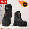 回力（Warrior）雪地靴保暖男靴子男加絨冬季棉鞋子男款476C 黑色 39 曬單實(shí)拍圖