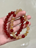 嶼琦暴富紅瑪瑙黃水晶黃塔晶金發(fā)晶手串手鏈簡(jiǎn)約招財本命年玉鐲禮物 暴富紅瑪瑙黃水晶手串8MM 曬單實(shí)拍圖