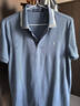 夢(mèng)特嬌（MONTAGUT）【透氣桑蠶絲&色織翻領(lǐng)】25春夏款休閑短袖polo衫男JG 米灰 L 曬單實(shí)拍圖