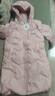 英氏（YEEHOO）女童羽絨服兒童保暖外套冬季時(shí)尚淑女中長(cháng)款中大童裝洋氣冬裝新款 字母小花-粉色 150 曬單實(shí)拍圖