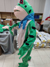 顏特網(wǎng)紅充氣青蛙人偶服裝人穿行走活動(dòng)擺攤賣(mài)崽表演出卡通玩偶衣服 綠色「2個(gè)風(fēng)扇」自己備充電寶 均碼 (XL) 成人款175-190cm 曬單實(shí)拍圖