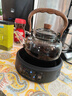 高茗玻璃煮茶壺煮茶器新款中式耐高溫燒水提梁壺家用大功率電陶爐套裝 【煮茶套裝】墨香壺+唐戈爐 曬單實(shí)拍圖