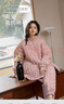 ZUMASHL睡衣女士秋冬季三層夾棉襖加絨加厚碎花大碼可外穿保暖家居服冬天 曬單實(shí)拍圖