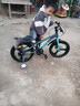 鳳凰兒童自行車(chē)兒童山地學(xué)生車(chē)小孩單車(chē)帶輔助輪3-6-10-12歲小中大童 天青藍丨單速一體輪+雙碟剎+禮包 18寸（適合身高115-130cm） 曬單實(shí)拍圖