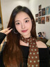 韓系波點(diǎn)絲巾系脖高級感長(cháng)條絲帶女2026新款薄款搭配領(lǐng)巾脖子配飾 網(wǎng)紗棕色波點(diǎn)絲巾 24*185 曬單實(shí)拍圖