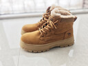 駱駝（CAMEL）加絨保暖增高厚底休閑戶(hù)外高幫雪地靴男士 G14W136663 土黃 43  曬單實(shí)拍圖