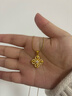 曼卡龍黃金吊墜女四葉金剛杵掛墜古法點(diǎn)鉆足金閃耀百搭生日禮物送女友 5.46g 曬單實(shí)拍圖