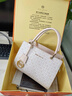 MISS KEITH香港代購真皮女包2025年新款輕奢送禮斜挎單肩包高級感手提托特包 米白色【配香港it禮盒禮袋】 曬單實(shí)拍圖
