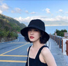 雪茜曼（XUEXIMAN）純色漁夫帽女韓版百搭日系防曬遮陽(yáng)太陽(yáng)帽子女盆帽顯臉小素顏帽 曬單實(shí)拍圖