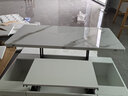 紅寶林家多功能升降茶幾餐桌兩用小戶(hù)型客廳家用一體多用桌子可折疊移動(dòng) 【E0級實(shí)木芯】1.2米茶幾+雪山白玻璃 曬單實(shí)拍圖