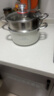 加厚食品級不銹鋼蒸鍋小型家用蒸饅頭包子電磁爐蒸煮燉湯鍋 奶白湯鍋【雙層22cm】配蓋+蒸屜 曬單實(shí)拍圖