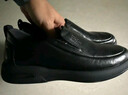 金利來(lái)（Goldlion）【新年禮物】男鞋時(shí)尚商務(wù)舒適套腳休閑皮鞋G506310110AAB黑-41碼 曬單實(shí)拍圖