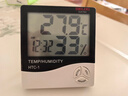 德力西電氣（DELIXI ELECTRIC）溫度計濕度計室內濕溫度計鬧鐘電子臺式大棚溫濕度計高精度HTC-1 曬單實(shí)拍圖