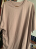 MUJI  IDEE 女式天竺寬版T恤上衣打底衫女款內搭25年夏季女裝GA48CC5S 煙熏粉色 L （165/88A） 曬單實(shí)拍圖