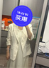 尚都比拉職場(chǎng)通勤西裝套裝女堆堆袖西服外套+雙肩帶吊帶裙兩件套免搭配 曬單實(shí)拍圖
