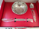 認干親禮生日禮物伴手禮結婚碗平安喜樂(lè )304不銹鋼套裝禮盒高檔 平安喜樂(lè )禮盒三件套（平安喜樂(lè )碗+筷+勺）認干親禮 曬單實(shí)拍圖