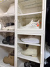 鞋盒收納盒透明鞋柜一體式家用門(mén)口塑料防塵鞋架磁吸鞋子收納神器 象牙白1列4層(贈送個(gè)分隔板/自由組合) 曬單實(shí)拍圖