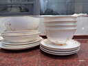 隆達骨瓷醉溪亭新中式國風(fēng)創(chuàng  )意碗盤(pán)餐具套裝 結婚喬遷禮品禮盒 骨瓷餐具套 醉溪亭家和套（中） 28件套 曬單實(shí)拍圖