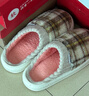 棉拖鞋女款2025新款爆款格子棉拖鞋防滑加絨保暖地板簡(jiǎn)約毛絨拖鞋 粉紅色 40-41 【建議拍大一碼】 曬單實(shí)拍圖