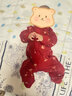 乖奇熊嬰幼兒純棉連體衣春秋季紅色滿(mǎn)月寶寶周歲哈衣爬服過(guò)年拜新年服 曬單實(shí)拍圖