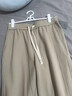 布衣傳說(shuō) 抗皺天山棉 闊腿加絨休閑褲子男士寬松直筒褲垂感長(cháng)褲 卡其加絨 XL 曬單實(shí)拍圖