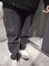 干活穿的褲子耐磨高彈力牛仔褲男大碼加大加肥勞保防燙工作褲子男 黑色 2XL 曬單實(shí)拍圖