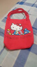 新款大容量帆布包可愛(ài)單肩卡通托特包Kitty手提袋購物袋通勤包包 紅色【HLKT】27*24*6cm 曬單實(shí)拍圖