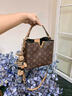 ANYSMIC包包女包輕奢侈大牌高端品牌女士包2026新款水桶單肩斜挎老花手提 卡其色 曬單實(shí)拍圖