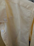 馬登白色全純棉翻領(lǐng)西裝牛津紡襯衫刺繡疊穿長(cháng)袖內搭上襯衣女士春 奶油黃 S （80-100斤） 曬單實(shí)拍圖