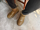 格爾卡森雪地靴男士2025防水羊皮毛一體冬季防滑真皮加厚絨東北低筒棉鞋 防水羚羊棕（全羊毛） 42 曬單實(shí)拍圖