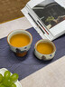 兮元記汝窯唐馬茶杯主人杯情侶對杯新年禮物馬年送朋友喬遷節日伴手禮品 唐馬吉祥紋米黃汝窯禪定+高足杯【禮盒裝】 曬單實(shí)拍圖