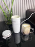 膳魔師（THERMOS）奶泡機多功能奶泡杯電動(dòng)打奶泡器戶(hù)外車(chē)載便攜燒水壺咖啡攪拌杯牛奶燒水杯加熱杯EHA-5610A-W 白色 曬單實(shí)拍圖