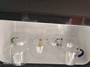 收米（ShouMi）玻璃小茶杯功夫茶具耐熱加厚家用透明喝水杯子6只裝套裝泡茶杯架 六彩杯100ml+杯架 曬單實(shí)拍圖