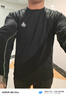 特步情侶運動(dòng)秋季跑步訓練長(cháng)袖T恤吸濕速干運動(dòng)長(cháng)T 正黑色 XL 曬單實(shí)拍圖