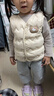 嘟嘟家兒童背心加厚秋冬過(guò)年紅色男童馬甲冬季保暖童裝女童棉服馬夾上衣 米白色 100 曬單實(shí)拍圖