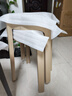 卓博凳子家用塑料凳子可疊放板凳軟座換鞋凳化妝凳餐凳BD550灰卡灰卡 曬單實(shí)拍圖