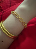 中國黃金（CHINA GOLD）黃金手鏈足金環(huán)環(huán)相扣手串首飾送女友老婆生日新年禮物生日 約9.64g 曬單實(shí)拍圖
