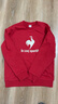 樂(lè )卡克法國公雞秋冬男女經(jīng)典簡(jiǎn)約休閑運動(dòng)圓領(lǐng)衛衣套頭衫情侶款紅色新年 電光紅 M 曬單實(shí)拍圖