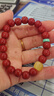 保真正品云南保山南紅瑪瑙手串女款滿(mǎn)色柿子紅老型珠手鏈單圈禮物 收藏級南紅老型蜜蠟款8mm 曬單實(shí)拍圖