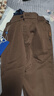 馬克華菲休閑褲男士春秋季美式潮牌寬松直筒松緊腰百搭長(cháng)褲 咖啡  34 曬單實(shí)拍圖