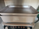 美的（Midea）電火鍋鴛鴦鍋火鍋專(zhuān)用鍋多功能鍋料理烤肉鍋分體式多功能一體電鍋0氟鈦陶電煮鍋HGS352866S 曬單實(shí)拍圖