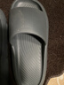 七色紡拖鞋男士氣墊靜音踩屎感居家用室內情侶防滑浴室女涼拖 灰 42-43 曬單實(shí)拍圖
