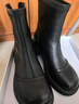 百麗真皮時(shí)裝靴2025冬新彈力短靴瘦瘦靴B1538DD5 甜酷黑 39 曬單實(shí)拍圖
