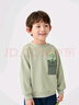 巴拉巴拉童裝兒童衛衣男童秋冬內搭卡通印花百搭休閑上衣戶(hù)外拼色 豆沙綠40044（不加絨） 130 曬單實(shí)拍圖
