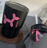 卡羅特保溫杯女生咖啡杯便攜隨行吸管杯子316L不銹鋼水杯 摩登黑-450ml 曬單實(shí)拍圖