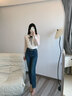 逸陽(yáng)（ESE-Y）舒彈【筆桿褲】26春季新款九分小直筒牛仔褲女小個(gè)子顯高褲子 黑色 27 曬單實(shí)拍圖